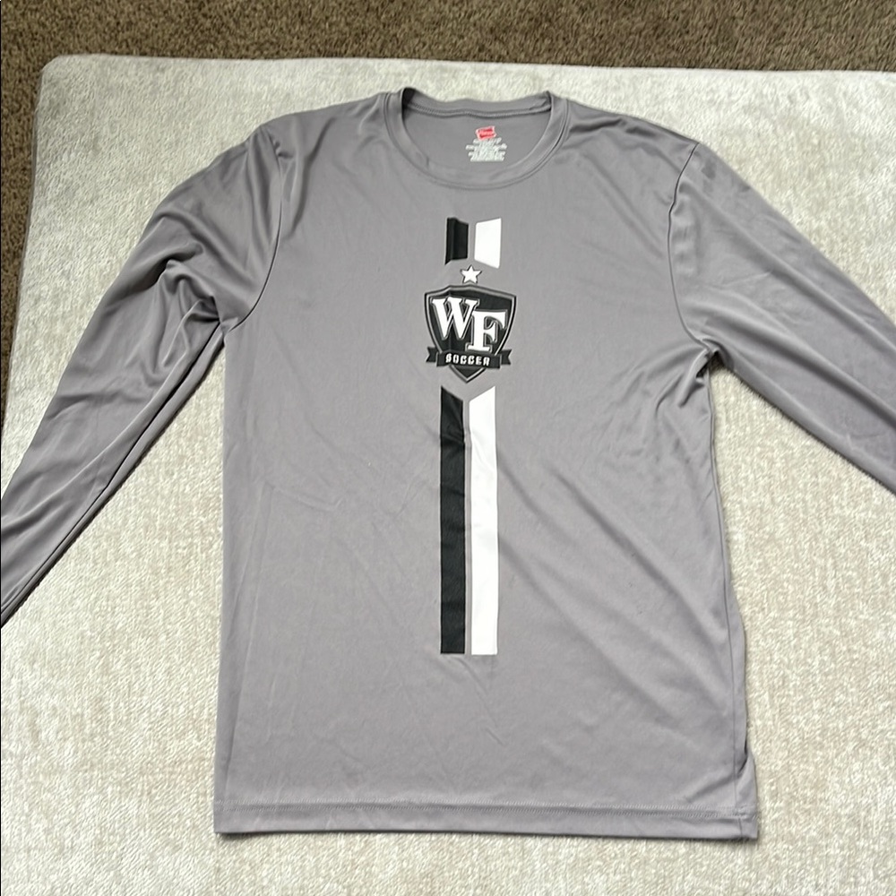 Wake Forest Long Sleeve dri-fit Soccer Shirt. Adult Small